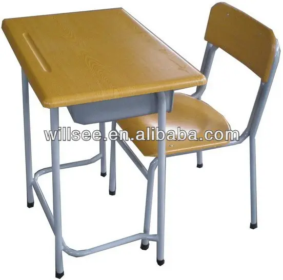 Promotion !!! US$14.50/set ,FOB Ningbo,Wood/Metal school student desk and chair