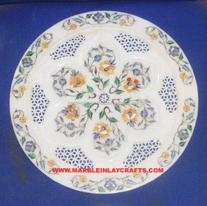 Decorative Stone Marble Handmade Inlaid Plate - Product Image 1