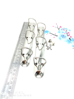 Clip Metálico para Archivos de 3 Anillos, Superficie Plateada Brillante, 210 mm de Longitud, Mecanismo de Activación Metálico, para Uso Escolar, Fabricado en China