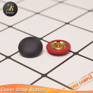 Bottone di fissaggio a scatto in metallo con copertura in tessuto moda personalizzata per borse bottoni borse, gambo per indumenti 4 pezzi 18mm nichel tondo/senza zinco - Product Image 4