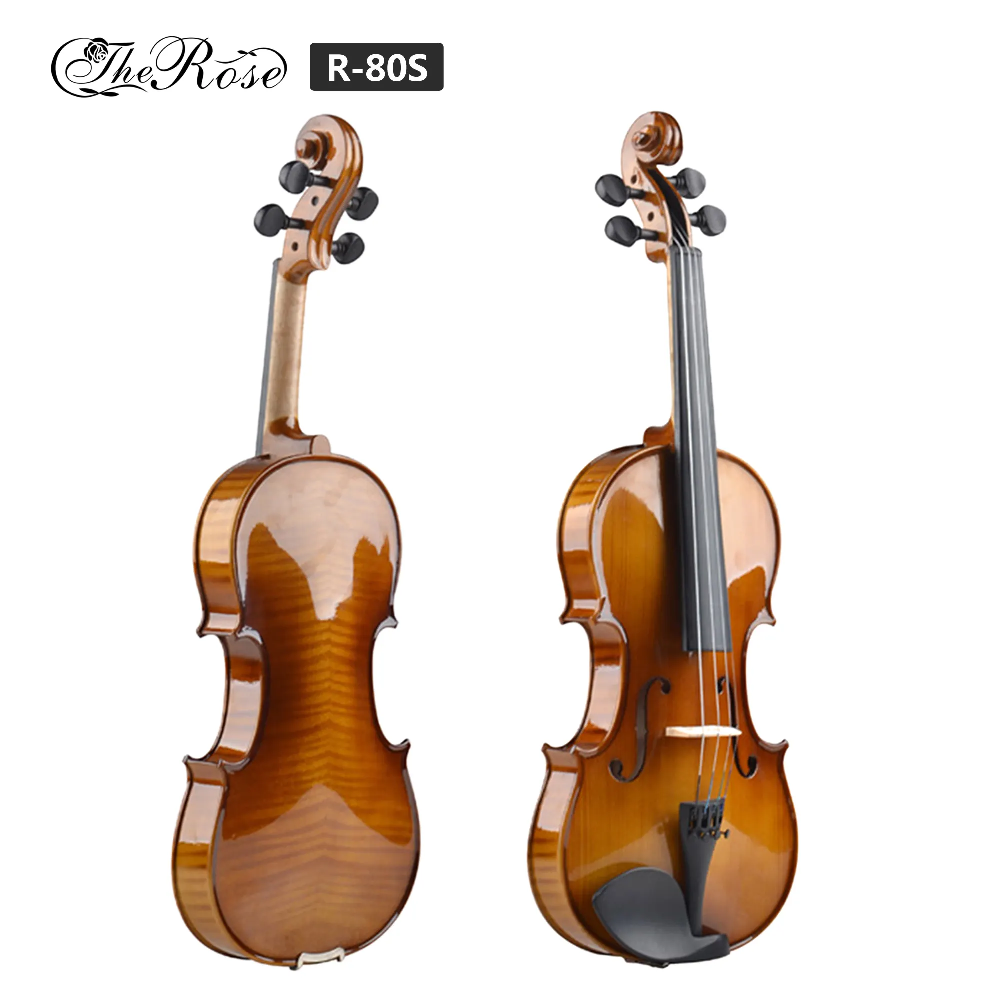 Stringed Instrument Wholesale Price High Quality High-gloss OEM Brand 4/4 Size Violin Set With Violin Case/bow/rosin