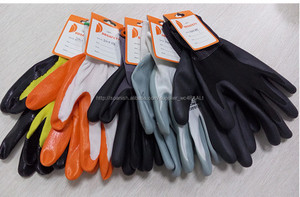 Nylon and spandex coated black high technology's off <span class=keywords><strong>foam</strong></span> nitrile on Palm gloves-DNN712 - Product Image 5