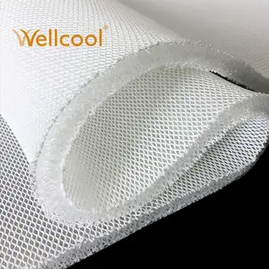 washable breathable Wellcool 15mm thickness 3d spacer mesh fabric material for 3d mattress, 3d pillow