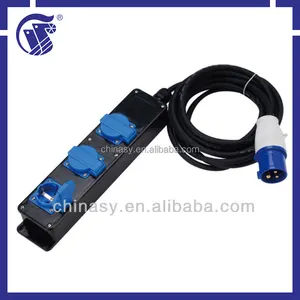 CE S 3 way extension lead socket IP44 wint CEE plug