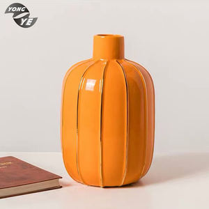 Jarrón de cerámica transparente Orangery, decoración moderna para el hogar, boda, mesa hecha a mano, restaurante, arreglos florales, decoración de boda para el hogar - Product Image 4