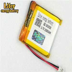 Plug <span class=keywords><strong>2</strong></span>,0-<span class=keywords><strong>2</strong></span> p lithium battery 303030 300 mAh rechargeable LiPo battery solar Li ion polymer lithium battery with PCM - Product Image 1
