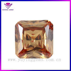 Laboratoire créé pierres précieuses diamants <span class=keywords><strong>de</strong></span> <span class=keywords><strong>taille</strong></span> princesse champagne lumière. prix par carat - Product Image 1