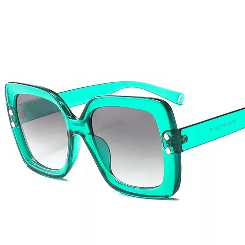 2024 Big Frame Colors Oversize PC Frame AC Lenses Fashion Transparent Sunglasses