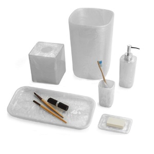 Minecraft Resina di Marmo hotel set di Accessori Da Bagno Dispenser di Sapone