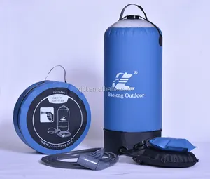 innovative pump regulated portable camping shower bag for camping shower tent