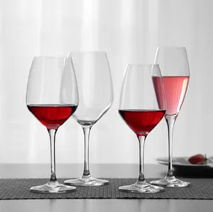 Yüksek miktar kristal şarap kadehi temizle kadeh Oem üretim fabrikası içme şarap için kök ile cam bardak sağlamak