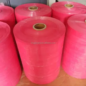 Hot pink plastic wrap stretch pallet package