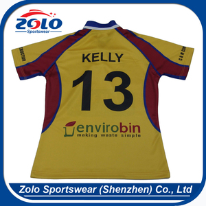 cheap price fashionable basic sublimation rugby t-shirt - Product Image 6