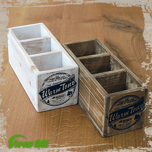 Boîte de rangement en bois multi-compartiments, présentoir commercial pour petits articles, présentoir de marché en bois - Product Image 2