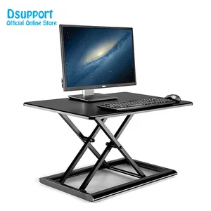 Duduk Berdiri Meja Aluminium Lapdesk untuk Monitor dan Laptop Duduk untuk Berdiri Dalam Hitungan Detik Meja Berdiri Disesuaikan