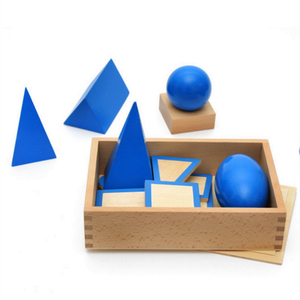 Montessori formas geométricas sólidos aprendizaje y educación matemáticas cognitivas juguete - Product Image 3