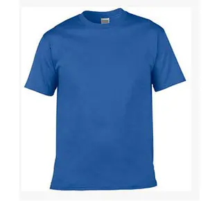 순수한 색상 100% 코튼 크루 O 넥 화이트 블랙 블루 레드 그레이 짧은 소매 티셔츠