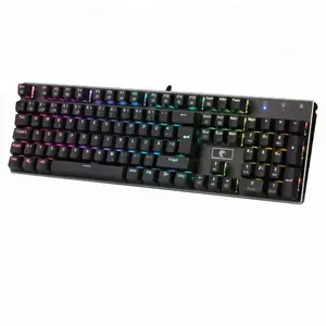 Z88 Alemão Layout de Teclado Mecânico Com Fio à prova d' água 105 Teclas RGB Reais Azul Interruptor LED Retroiluminado Gaming Teclados para Gamer