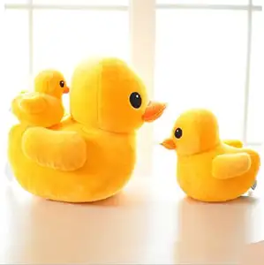 Cina giocattoli di esportazione peluche giallo anatra farcito giocattolo