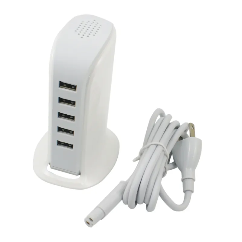 Top sale 20W 5 USB Cable Multi Port USB Wall Charger 5 Port Fast Charging USB Power Adapter Desktop Charging Adapter