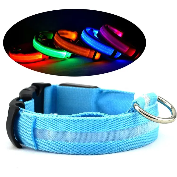 Amazon Best Seller Flashing USB Cable Adjustable Rechargeable Glow Light Up LED Pet Dog Collar for Dog