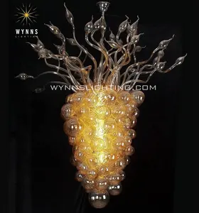 Chihuly blown glass chandelier luxurious decoration pendant lighting high-end top level DALI LED suspension lights ceiling lamp