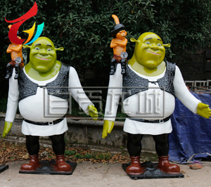 Estatua de <span class=keywords><strong>Shrek</strong></span> de Fibra de Vidrio Personalizada en Venta, ESCULTURA, Arte y Coleccionable de Ciudad Dinosauria, Personaje Artificial de TV y Cine, LCDW000035 - Product Image 4