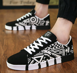 Hotsale Man <strong>Shoes</strong> Fashion Casual <strong>slip</strong> <strong>on</strong> Lace up custom Wholesale <strong>Canvas</strong> Print <strong>men</strong> <strong>Shoes</strong> - Product Image 6