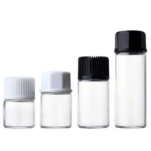 1 ml 2 ml 3 ml glass vial clear sample bottle with caps for serum oil cosmetic care packaging