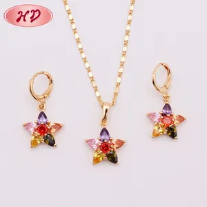 High Quality Cheap Price Classic Cz 18K Gold Plated Ethiopian Africa Jewelry Set