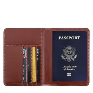 Carteira para passaporte, carteira da moda para viagem, bloqueio rfid, couro pu, com passaporte