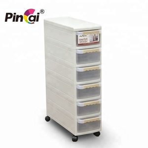Cajón de plástico con ruedas para sala de estar y cocina, cajón de almacenamiento de grietas con abertura multifuncional - Product Image 5