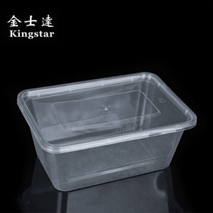 Eco-friendly 1000 ml Rectangular de plástico recipiente de comida <span class=keywords><strong>para</strong></span> <span class=keywords><strong>llevar</strong></span> con tapa - Product Image 1