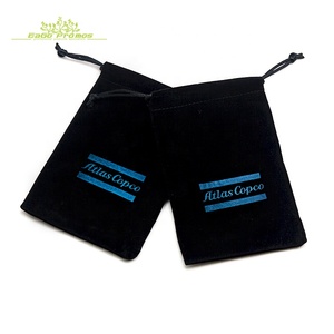 <strong>2026</strong> Most Attractive Long Narrow Drawstring Stylish Velvet Hair Extension Packaging Bag With Full Printing - Product Image 1