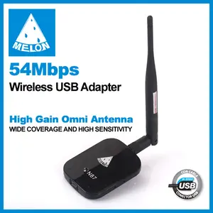 Melón n87 adaptador wifi, realtek 8187l chipset, 802.11b/g, 54 mbps de velocidad de transmisión, 6 dbi antena rp-sma