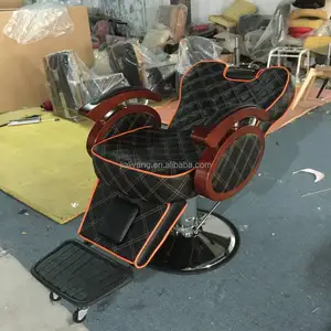 Inclinable chaises de coiffeur utilisé meubles de salon de coiffure chaises avec repose-pieds B-6116