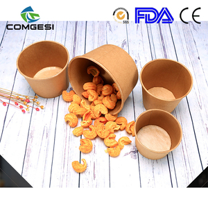 Bol à soupe en papier kraft 1 pièce, bol à fruits pour poulet frit, conception personnalisée, taille, logo, meilleure qualité, en vogue amazon - Product Image 4
