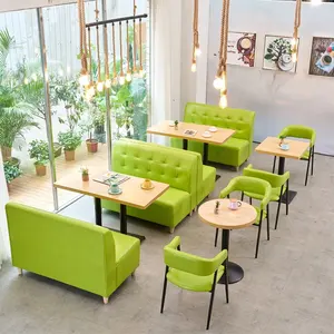 Café loja de dois lugares sofá estande cadeira verde