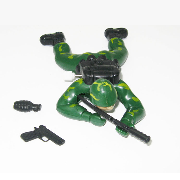 Дешевая заводная пластиковая игрушка-солдат
