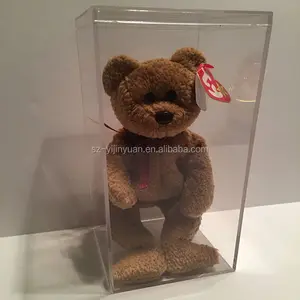 clear acrylic beanie baby display box with lid