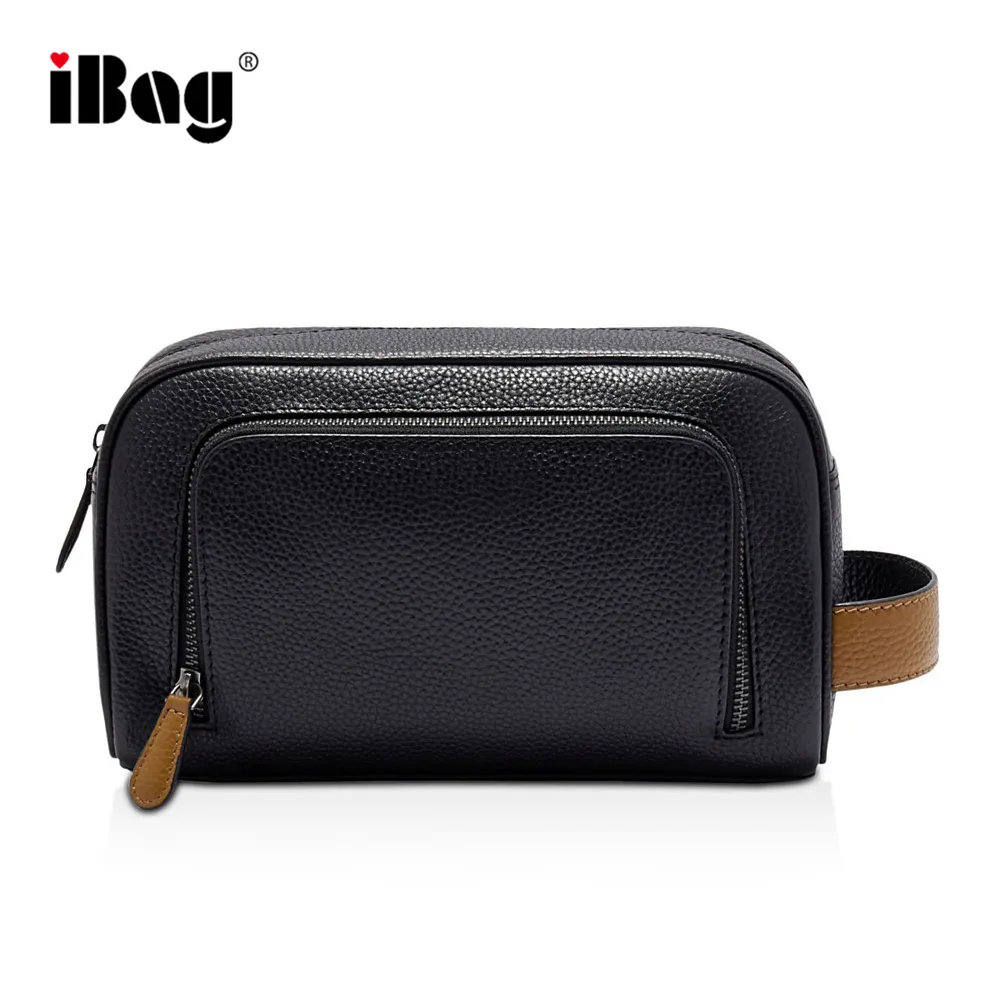 New Top Quality Men's Large Leather Toiletry Dopp Wash Bag Travel Toiletry Kit Wash Bag Shaving Case Waterproof Cosmetic Bag
