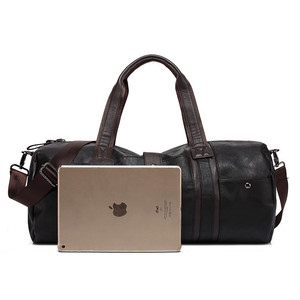 Crazy horse pu hombres bolsa de lona Hombre bolsas de viaje bolsa de lona de cuero - Product Image 4