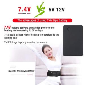 <span class=keywords><strong>Ceinture</strong></span> <span class=keywords><strong>chauffante</strong></span> pour le bas du dos, coussin de thérapie thermique, <span class=keywords><strong>batterie</strong></span> rechargeable de 7.4V pour soulager la douleur abdominale et <span class=keywords><strong>lombaire</strong></span> - Product Image 4