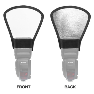 Diffuseur de <span class=keywords><strong>flash</strong></span> en tissu double face pour réflecteur d'appareil photo argent/blanc 2-en-1 pour <span class=keywords><strong>flash</strong></span> Pentax Olympus <span class=keywords><strong>Yongnuo</strong></span> - Product Image 1