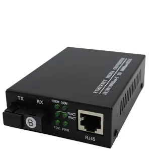 Glasvezel naar rj45 media converter sc apc dual fiber media converter