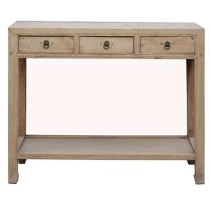 Chinese Antique Living Room Console Table <strong>Narrow</strong> <strong>Desk</strong> <strong>with</strong> Three <strong>Drawers</strong> - Product Image 1