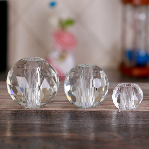 Accessoire d'éclairage en gros : <span class=keywords><strong>Boule</strong></span> de cristal transparente à facettes <span class=keywords><strong>avec</strong></span> trou, 50, 60, 70, 80 mm - Product Image 5