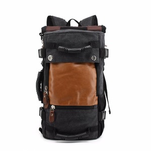 Functional 3 Way <strong>Backpack</strong> Canvas <strong>Backpack</strong> with Hidden Straps, <strong>Convertible</strong> <strong>Backpack</strong>/Duffle - Product Image 3