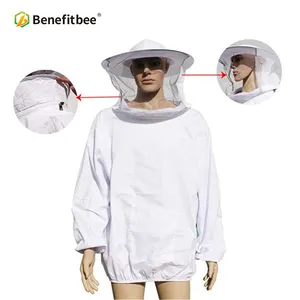 养蜂夹克白色养蜂衣服