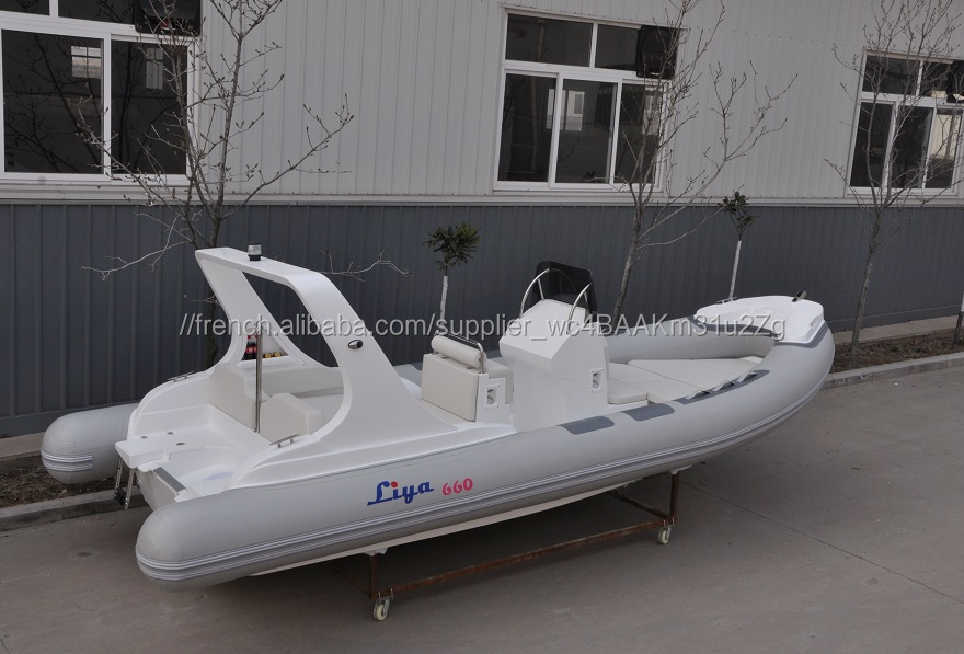 Liya Chinois bateau semi rigides avec direction hydraulique 6m